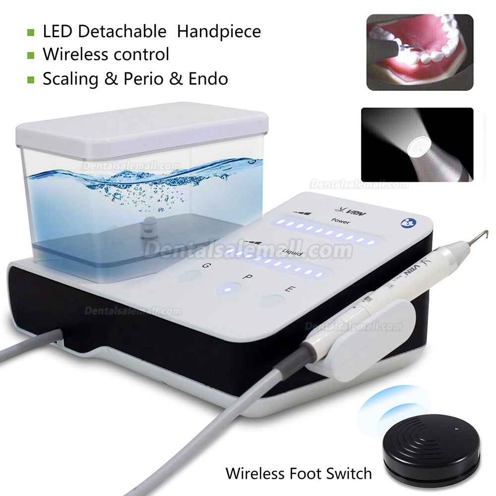 VRN DA-20 Ultrasonic Piezo Scaler with Water Bottle Fit EMS Wireless Foot Switch Smart Touch Panel