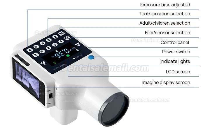 Handheld X-Ray Dental Unit Built-in Screen + Wireless X-Ray Sensor Handheld X-Ray Dental Unit Built-in Screen + Wireless X-Ray Sensor