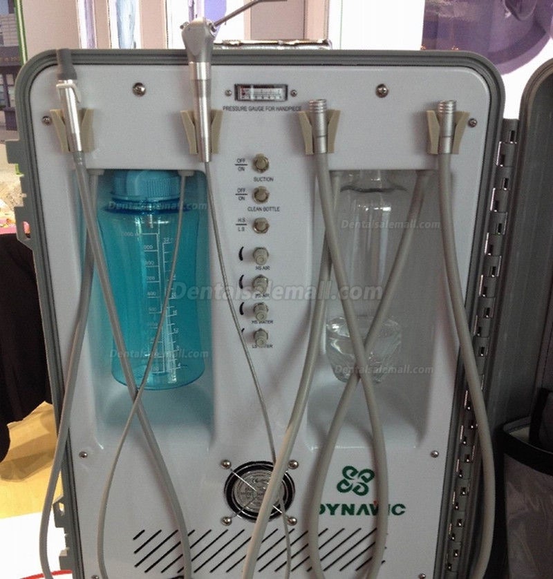 Dynamic DU892 Portable Dental Delivery Unit With Air Compressor w/ 3-way Syringe