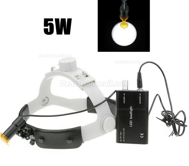 Dental Medical 5W LED Headlamp w/ Filter Headband Headlight ENT Oral Gynecology