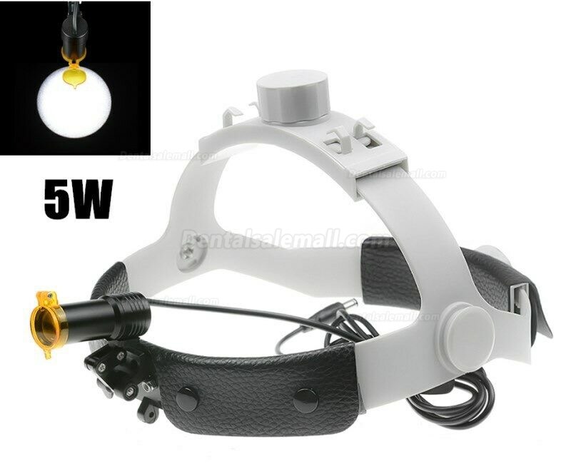 Dental Medical 5W LED Headlamp w/ Filter Headband Headlight ENT Oral Gynecology