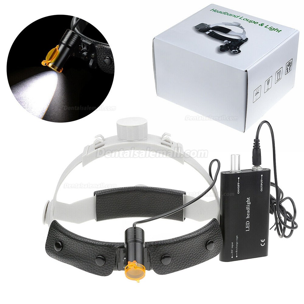 Dental Medical 5W LED Headlamp w/ Filter Headband Headlight ENT Oral Gynecology