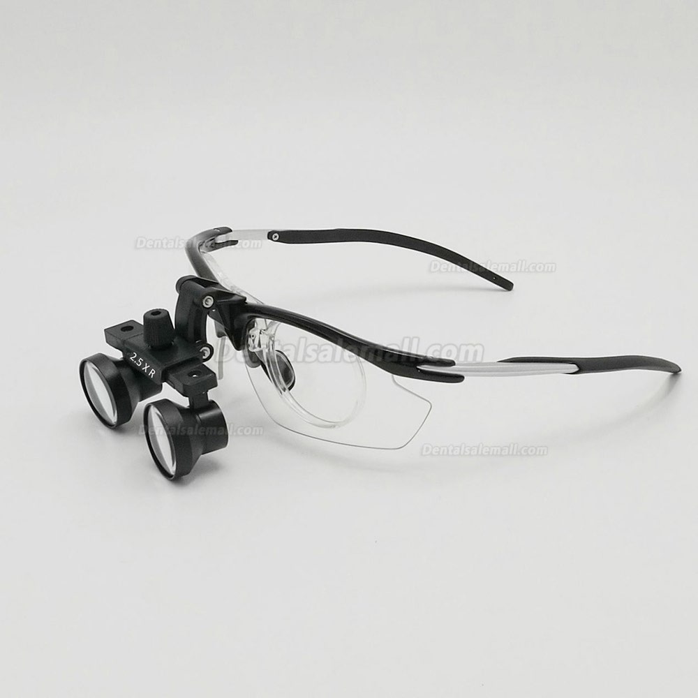 Dental Surgical Binocular Loupes 2.5XR Aluminium Frame Optical Glass DY-111