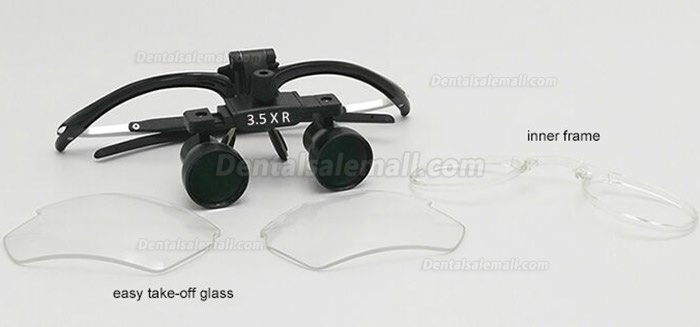 Dental 3.5X Medical Binocular Loupes Magnifier Antifogging Aluminum Frame DY-112