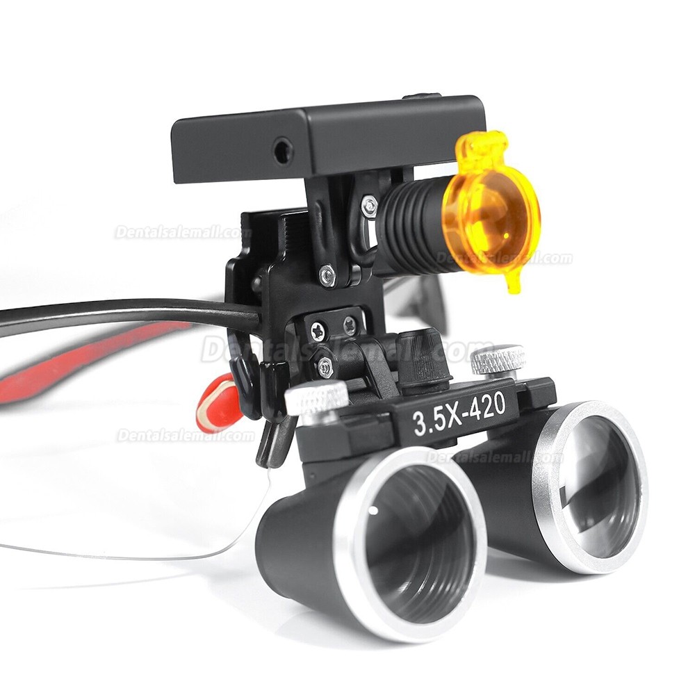 DY-117 3.5X Dental Magnifying Loupe + DY-010 Wireless 3W LED Headlight