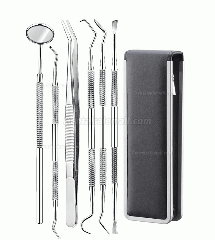 6Pcs/set Disposable Dental Mouth Mirror and Probe Stainless Steel Dentist Prepared Tool Set