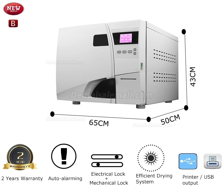 23L Dental Vacuum Drying Autoclave Class B With Printer