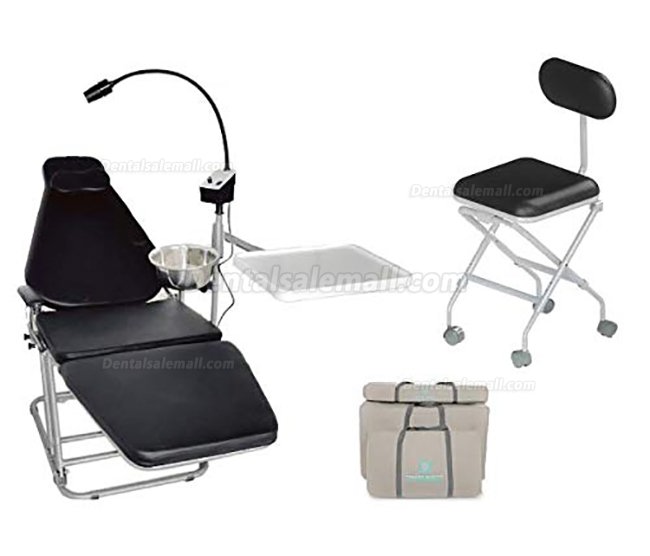 Dynamic DU32L Portable Dental Chair with LED Examination Light DLG101 and Dental Stool DS08