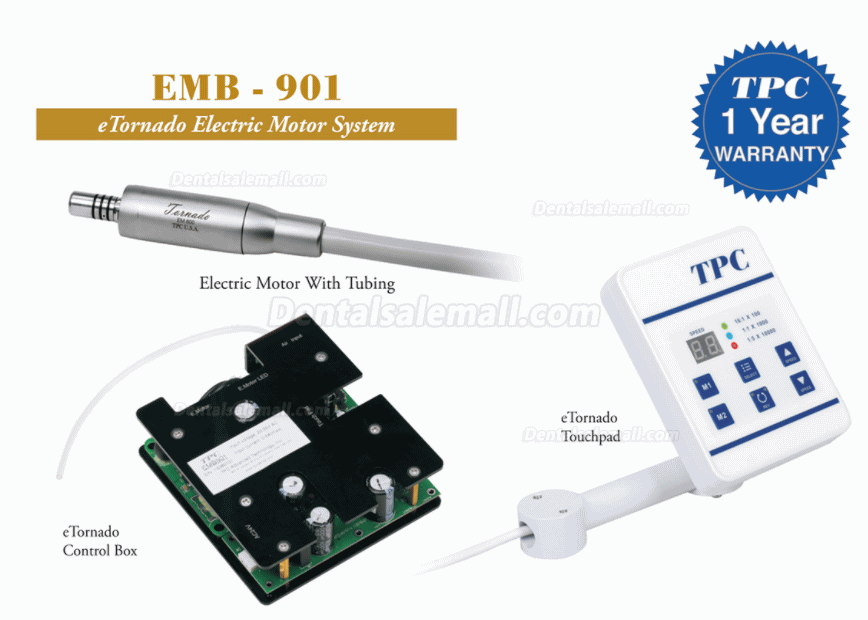 TPC EMB-901 eTornado Dental Electric Motor System with Tubing