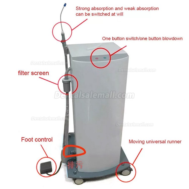 FM-370X 280W Porable Dental Surgical Suction Unit Negative Pressure ...