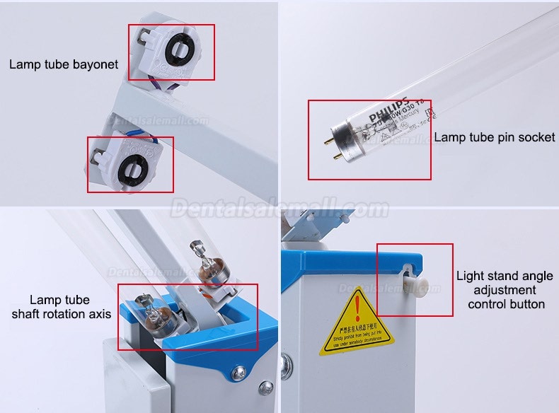 FY® 30DC Mobile UV+Ozone Disinfection Car Ultraviolet Lamp Sterilizer Trolley Cart Unit Hospital