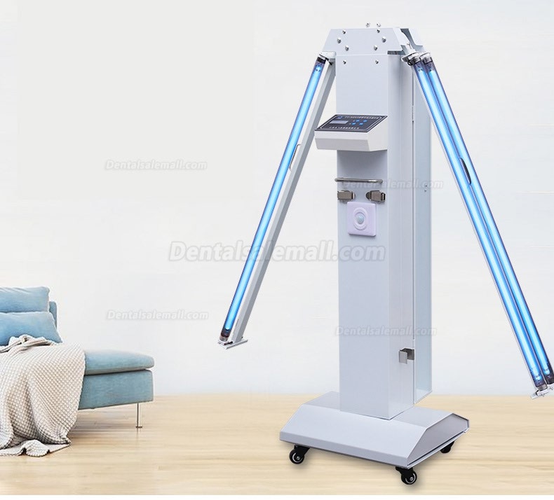 FY® 30FSI Mobile UV+Ozone Disinfection Cart Lamp Ultraviolet Sterilizer Trolley Unit With Infrared Sensor