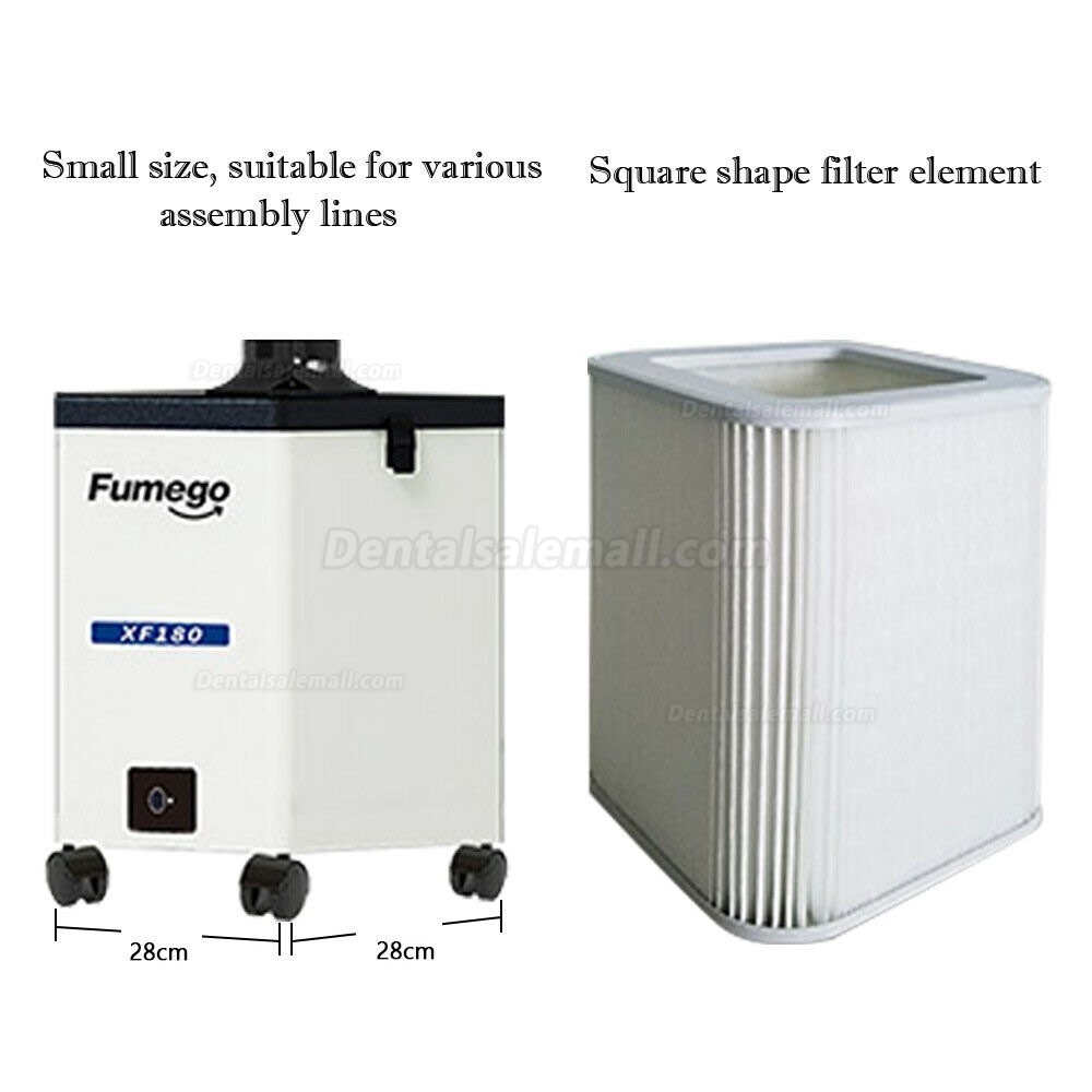 Fumego XF180 Solder Smoke Absorber Fume Extractor Portable Stainless Steel Case