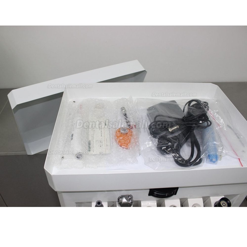 GREELOY GU-P209 Dental Delivery Unit Mobile Cart Self-contained Air Compressor+ Scaler+ LED Curing Light