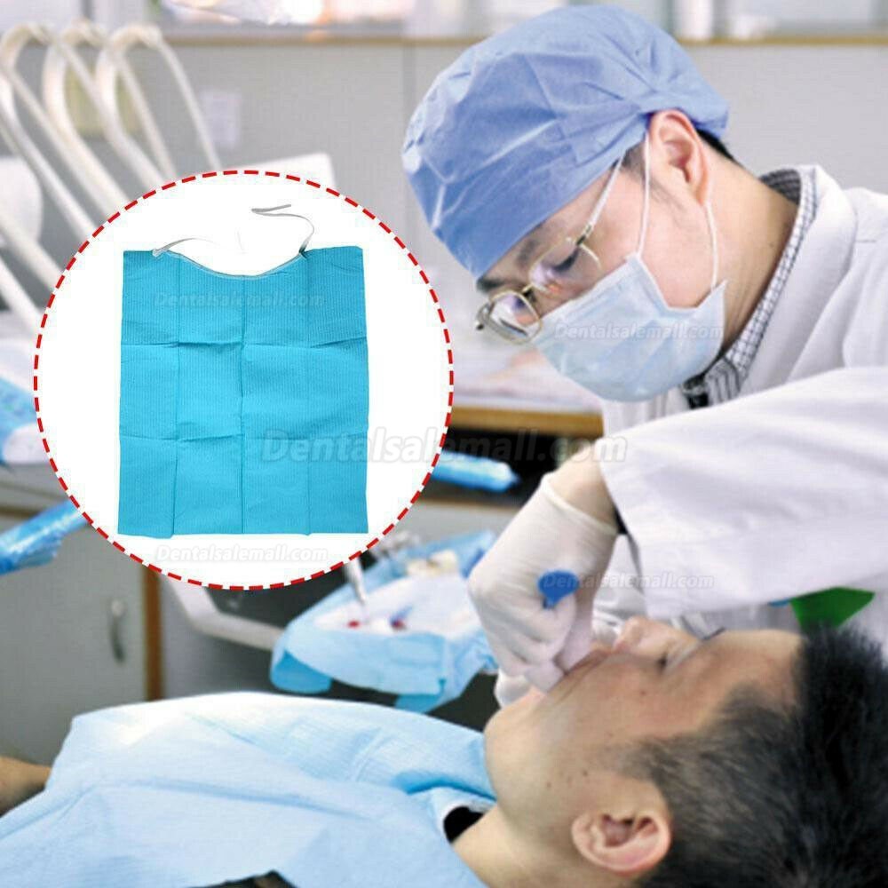 300pcs Waterproof Disposable Dental Bib Tie For Dental Oral Hygiene Treatment