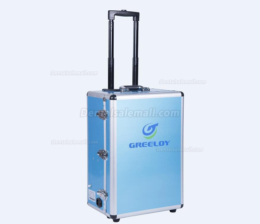 Greeloy Portable Dental Unit with Air Compressor GU-P204 + Triplex Syringe