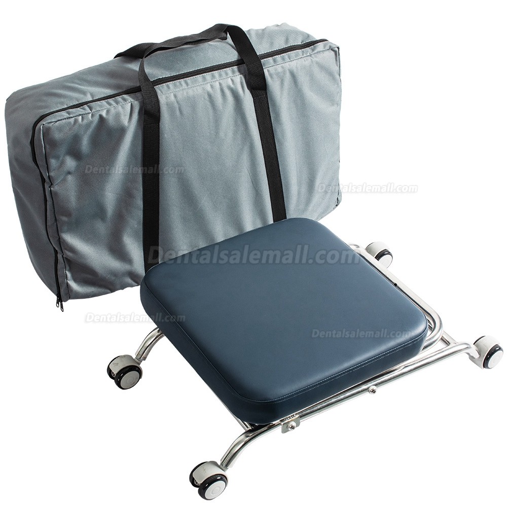 Greeloy GU-P103 Portable Dental Folding Stools for Dentist 304 Stainless Steel Frame