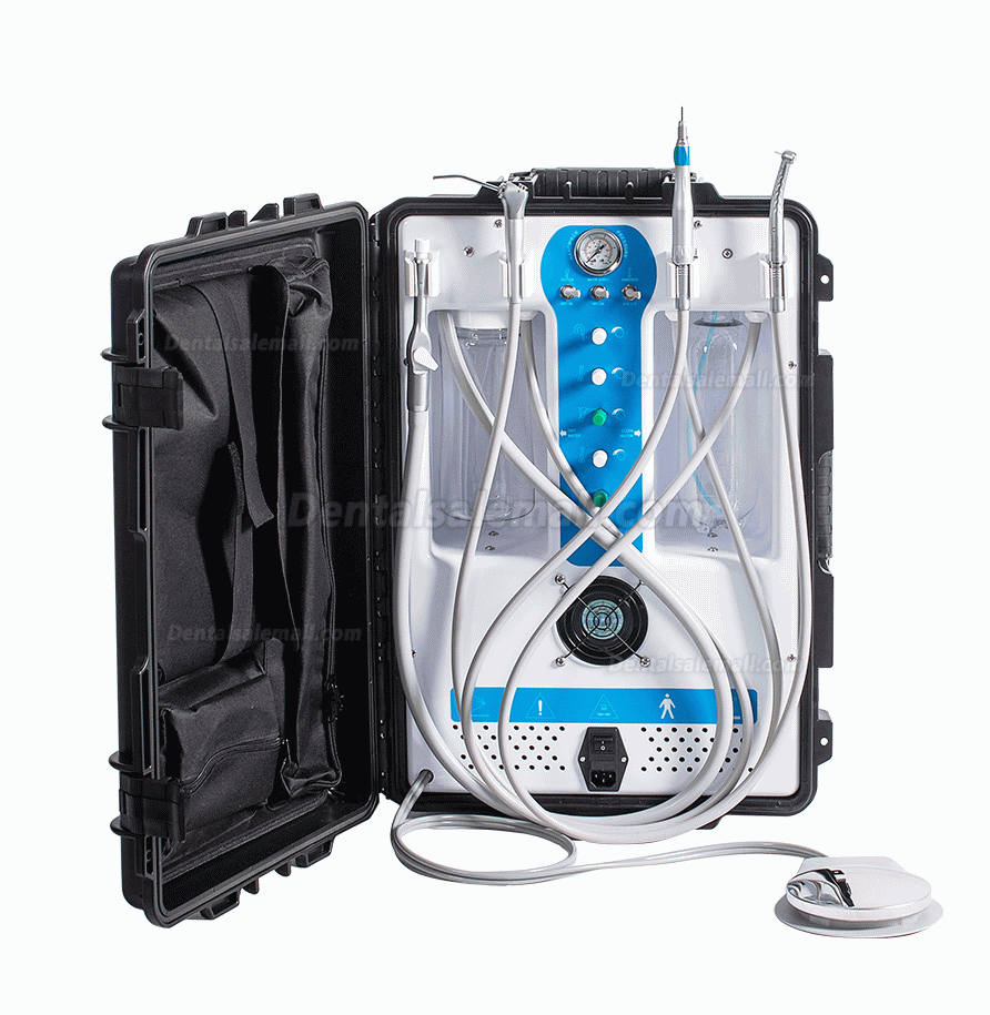 Greeloy GU-P204S Portable Dental Unit (Compressor+ Suction Unit+ Triplex Syringe+ HP Tube)