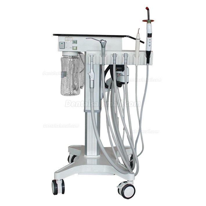 Greeloy Mobile Dental Treatment Cart Unit With Ultrasonic Scaler & Air Compressor