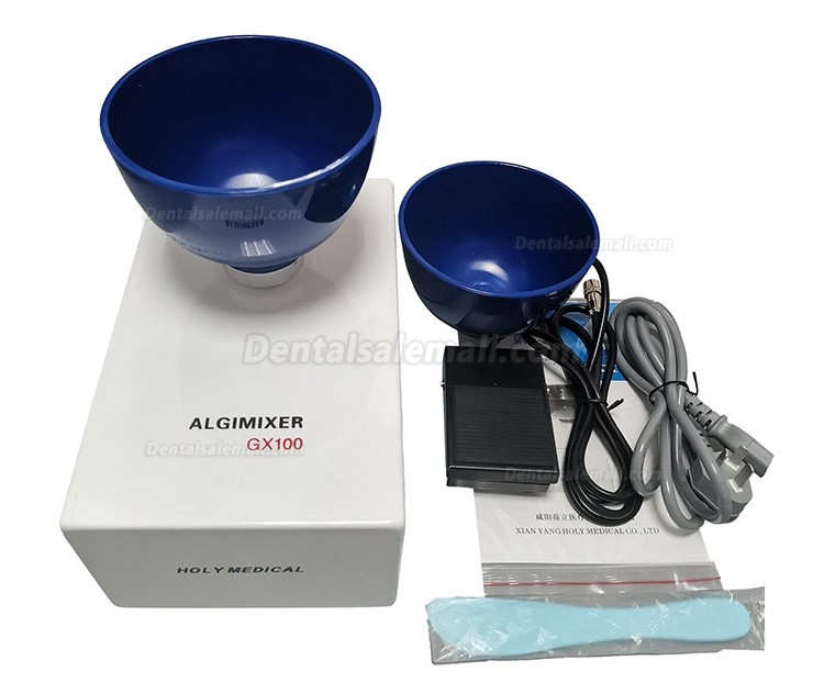 GX100 Dental Lab Alginate Mixer Dentures Alginate Mixing Machine Foot Pedal Control