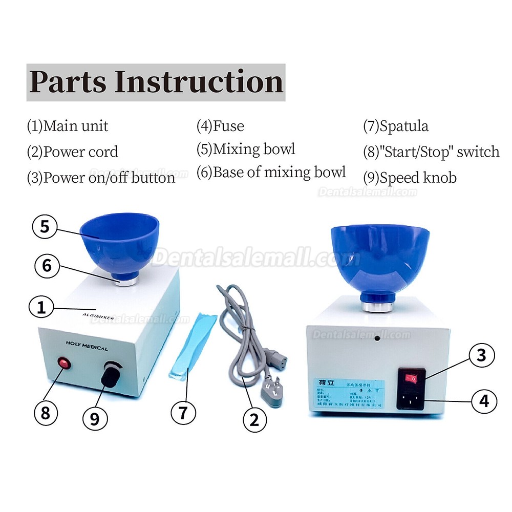 GX-200 Dental Lab Alginate Impression Mixer Multifunctional Mixing Machine Knob Control