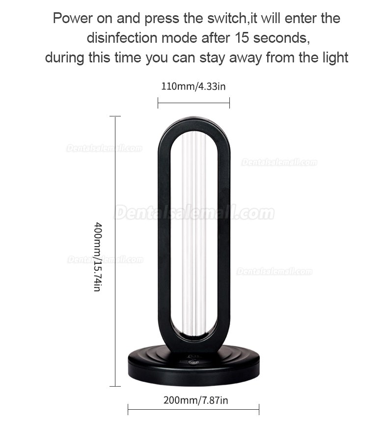 2020 UVC Portable Disinfection Lamp With Ozone UV Sterilizer Lamp Ultraviolet Germicidal Light