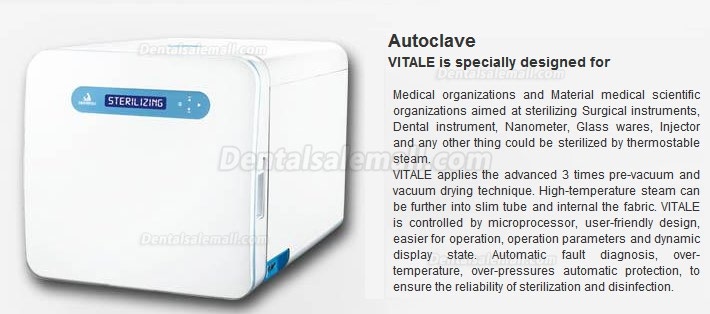 HISHINE® 22L Vitale B Class Autoclave Sterilizer 3 Times Pre-vacuum