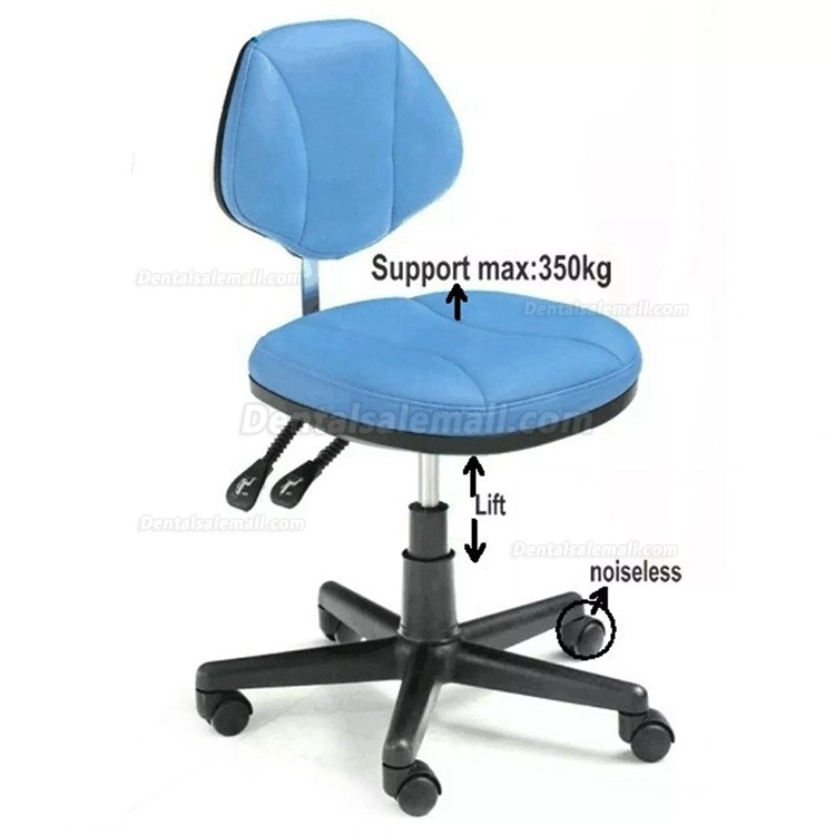 HS-10 Mobile Dental Stool with Back Support Doctor's Dentist Assistant Nurse Hygienist Chair
