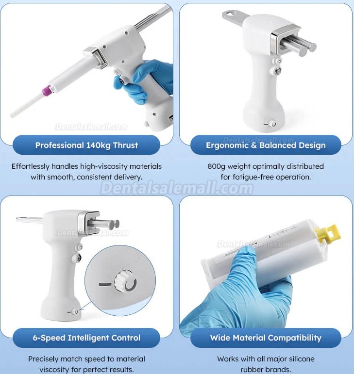 Portable Electric Dental Impression Dispensing Gun 1:1/2:1 50ml at ...