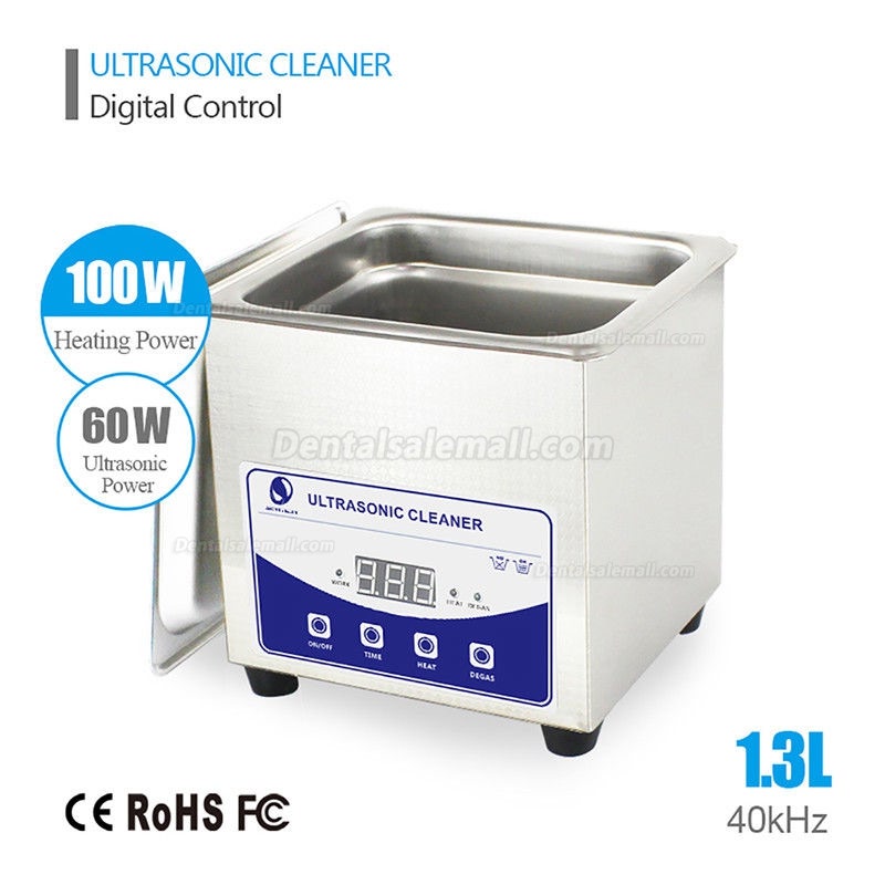 1.3L Liter Industry Heated Ultrasonic Cleaner Machine Heater Timer Stainless Steel