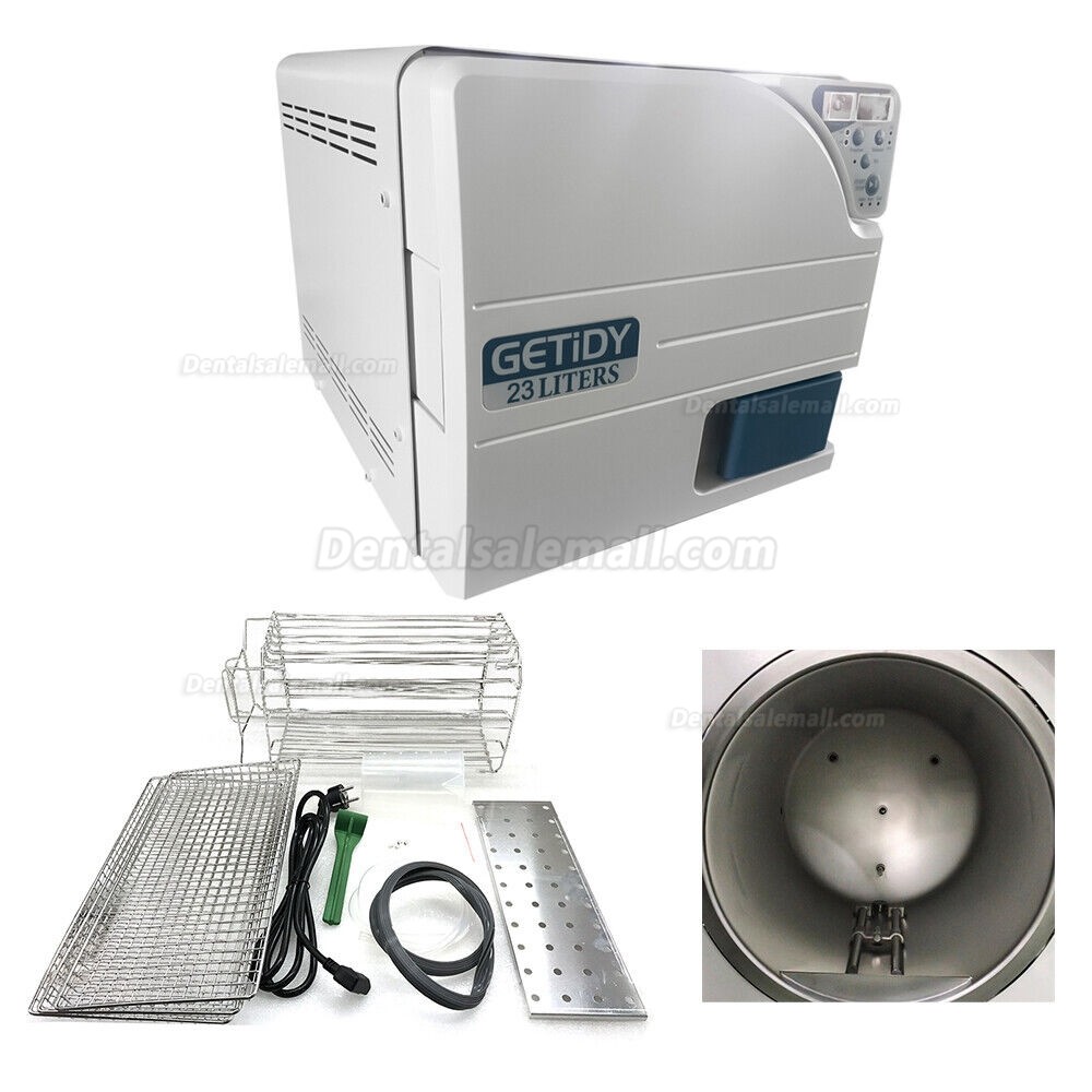 Getidy 18-23L Dental Digital Vacuum Steam Autoclave Sterilizer Class N with Drying Function