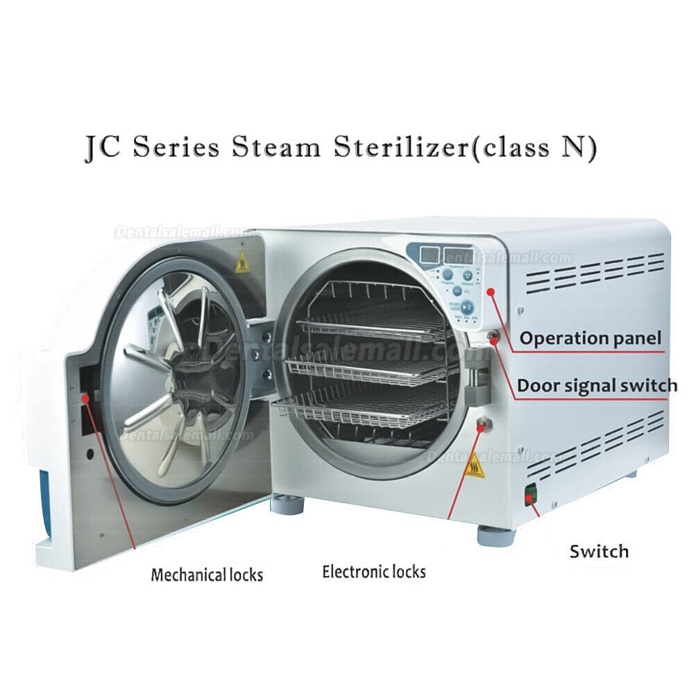 Getidy 18-23L Dental Digital Vacuum Steam Autoclave Sterilizer Class N with Drying Function