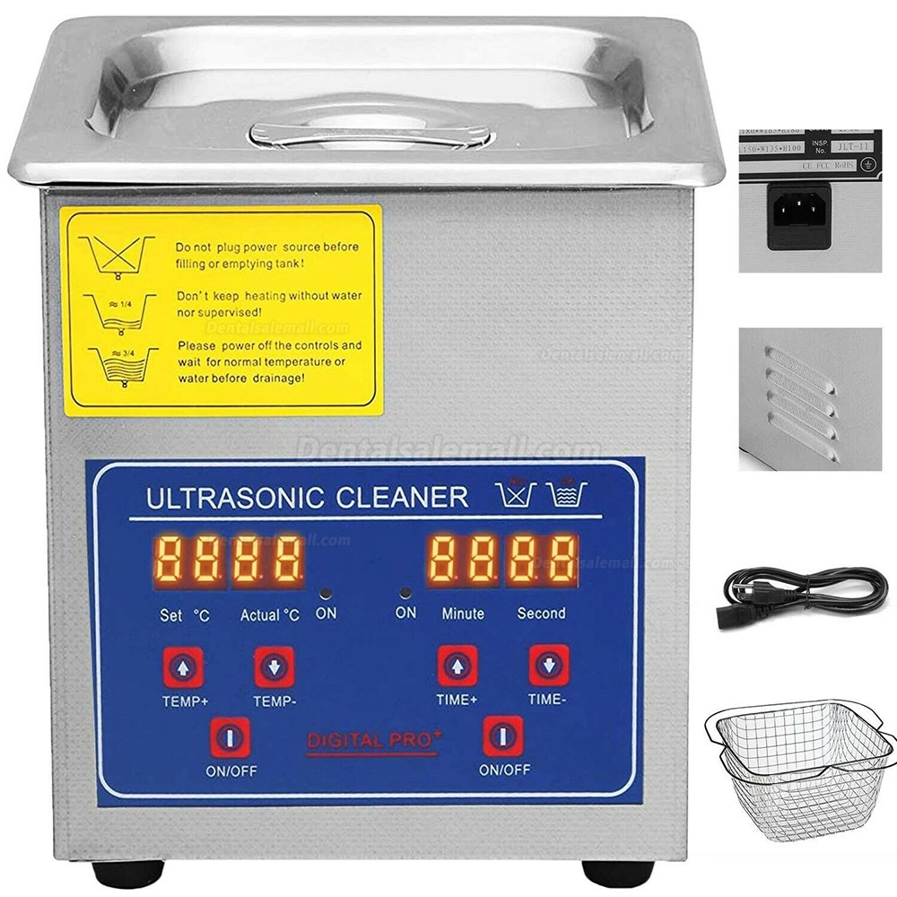 2L Dental Stainless Steel Ultrasonic Cleaner Machine Digital Control JPS-10A