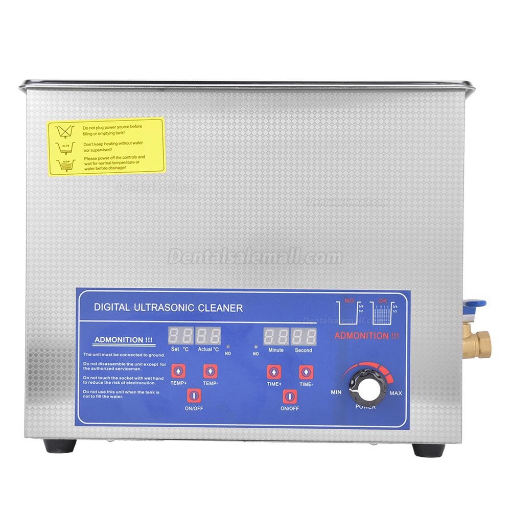 10L Industry Heated Ultrasonic Cleaner Heater w/Timer Stainless Steel