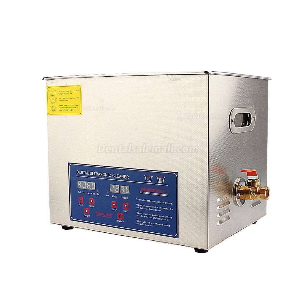 10L Industry Heated Ultrasonic Cleaner Heater w/Timer Stainless Steel