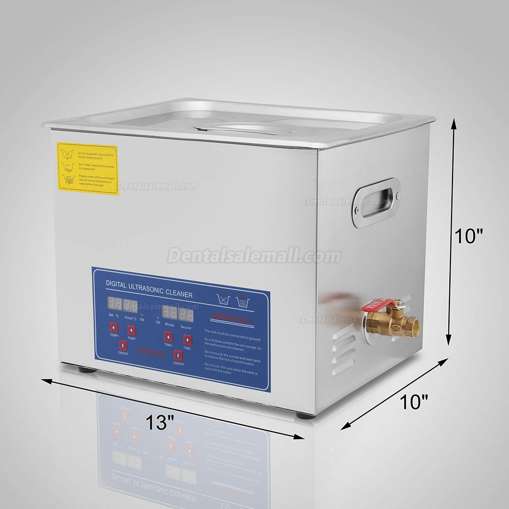 10L Industry Heated Ultrasonic Cleaner Heater w/Timer Stainless Steel