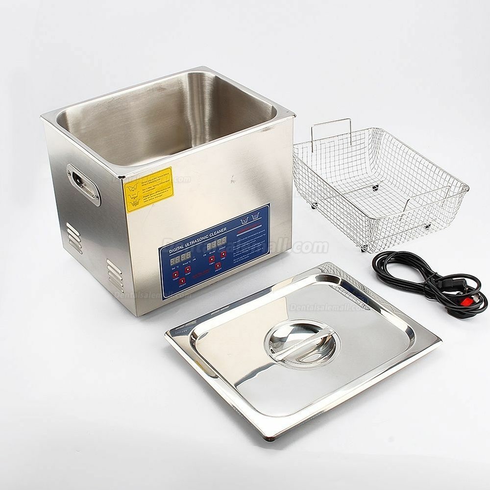 10L Industry Heated Ultrasonic Cleaner Heater w/Timer Stainless Steel