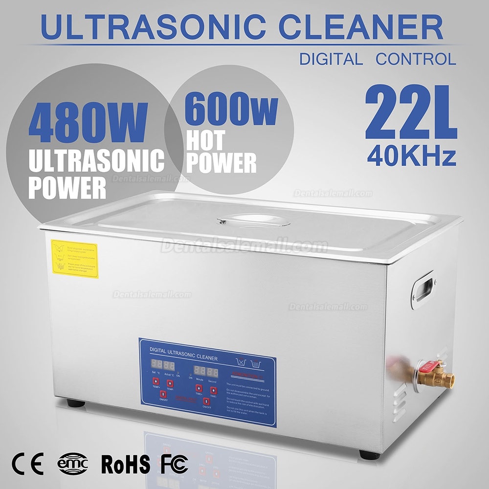 22L Stainless Ultrasonic Cleaner Machine JPS-80A with Digital Control LCD ＆ NC Heating