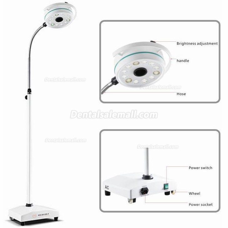 KWS® Mobile LED Stand Dental Light Oral Surgical Lamp Examination Light KD-2012D-3