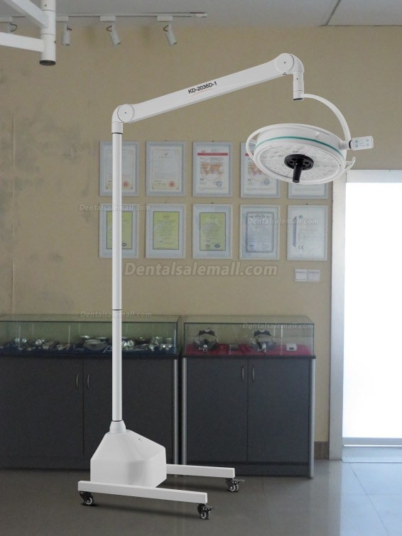 KWS KD-2036D-3 108W Mobile Stand LED Surgical Light Shadowless Exam Lamp Operatory Light