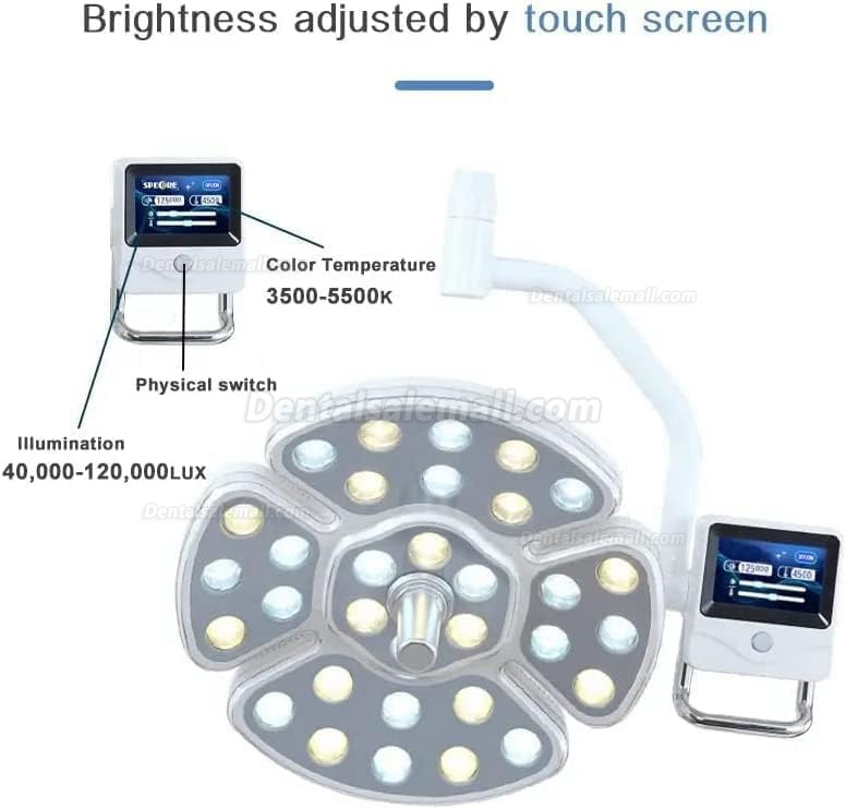 KY-P139 Dental Ceiling-Mounted Surgical Operating Light 32 LEDs Shadowless LED Exam Lamp