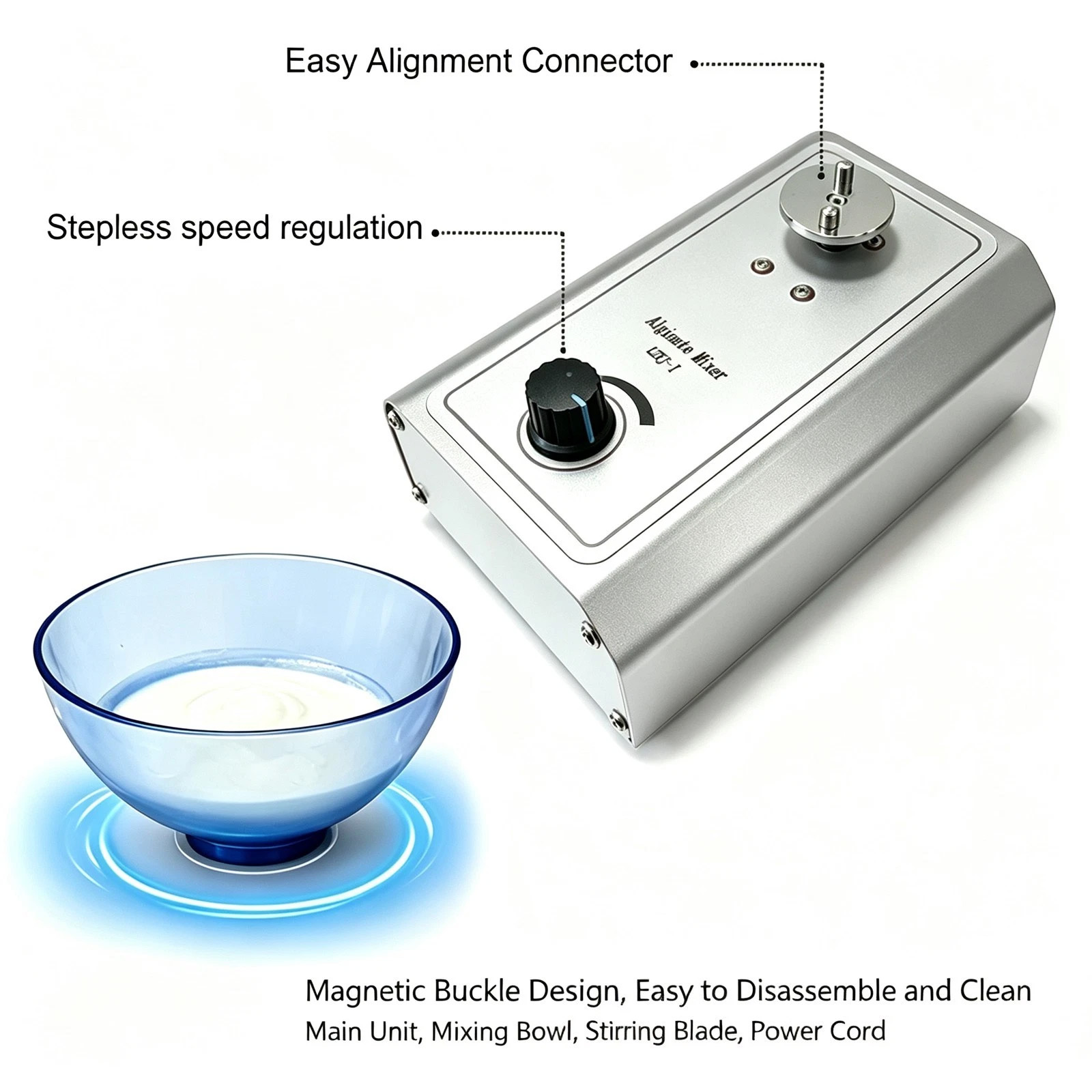 LZYJ-Ⅰ Dental Impression Material Mixer 0-380RPM Adjustable Speed for Alginate and Silicone