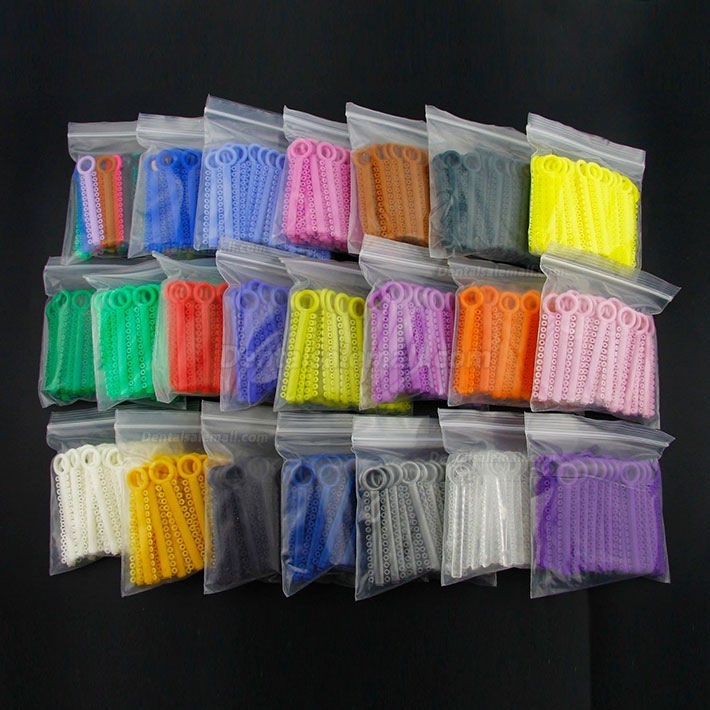 10 Packs Dental Orthodontic Elastic Ligature Ties 36 Colors for choose