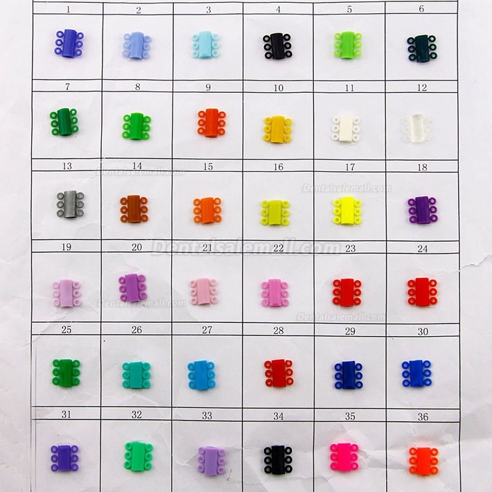 10 Packs Dental Orthodontic Elastic Ligature Ties 36 Colors for choose