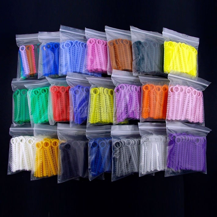 10 Packs Dental Orthodontic Elastic Ligature Ties 36 Colors for choose