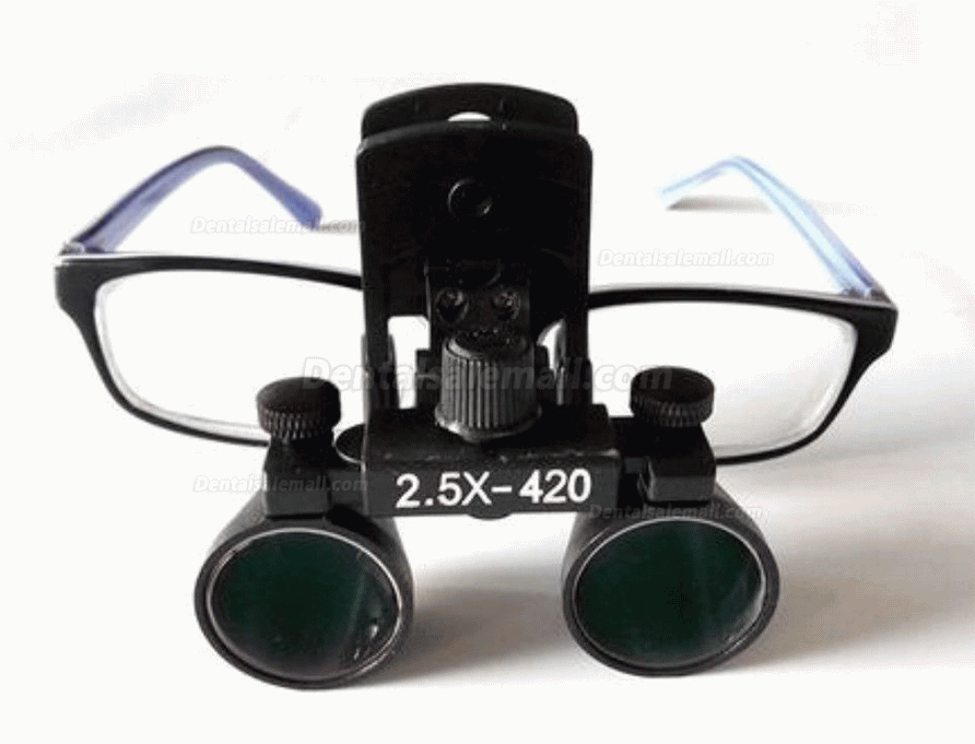 2.5X/3.5X-420mm Clip-On Dental Optical Glass Surgical Binocular Loupe Magnifier