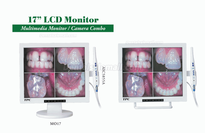 TPC Dental Wired Intraoral Camera AIC5855A with 17"LCD Monitor M017