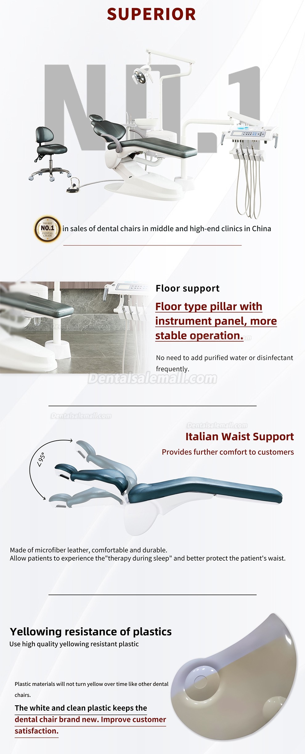 Safety® M1+ Economical Dental Chair Unit Complete Dental Treatment Unit