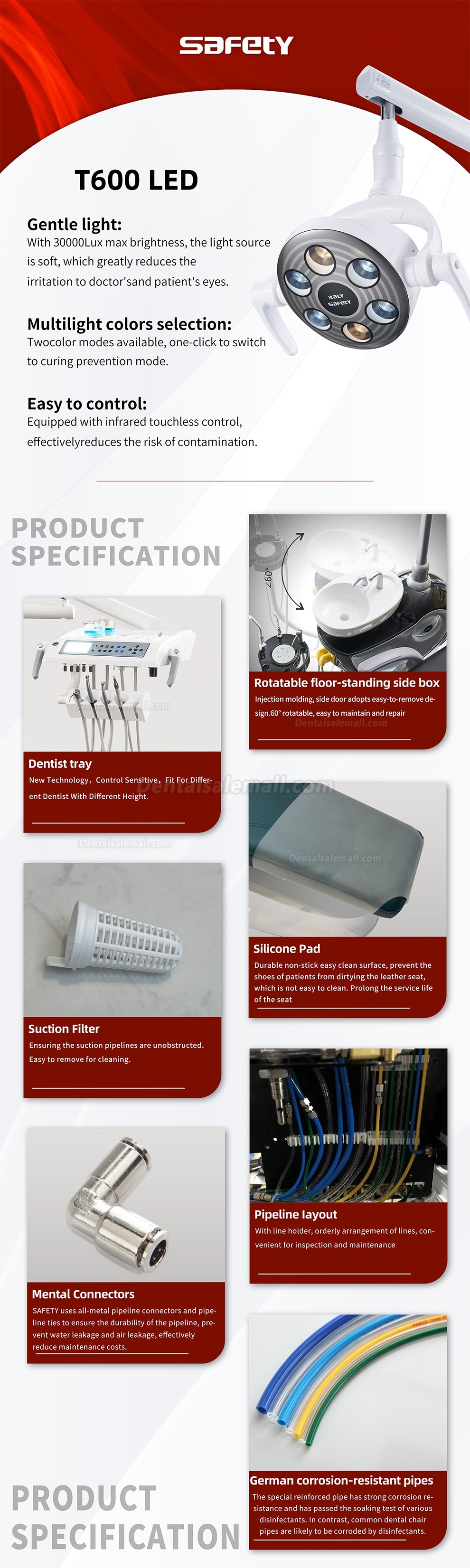 Safety® M1+ Economical Dental Chair Unit Complete Dental Treatment Unit