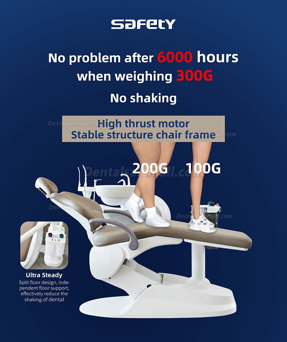 SAFETY® M2+ Left Handed Dental Chair Treatment Unit with Air Disinfector Disinfection Function